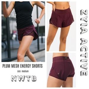 NWTB ZYIA Active Plum Mesh Energy Short
